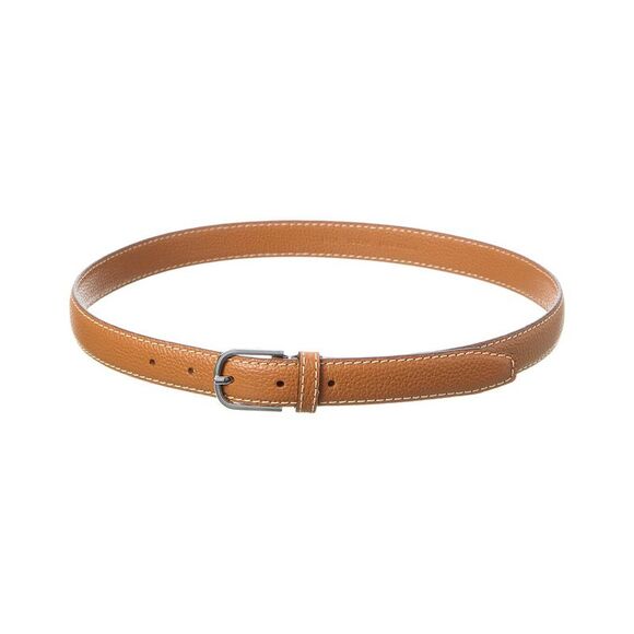 Toteme Stitch Detail Leather Belt Brown